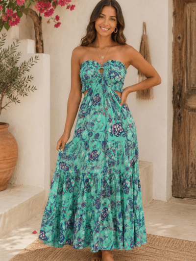 vestido isis aguamarina
