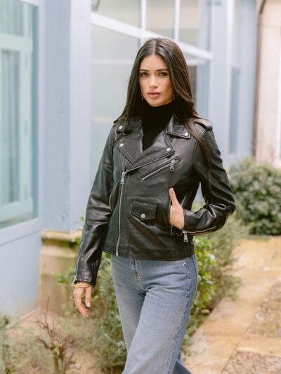 chaqueta biker 100% piel