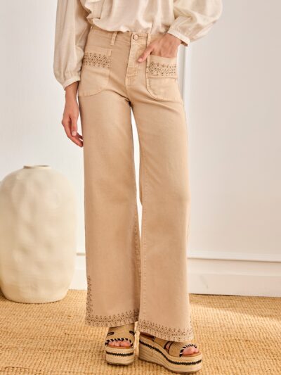 jeans retro bordados